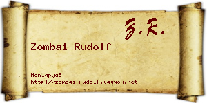 Zombai Rudolf névjegykártya